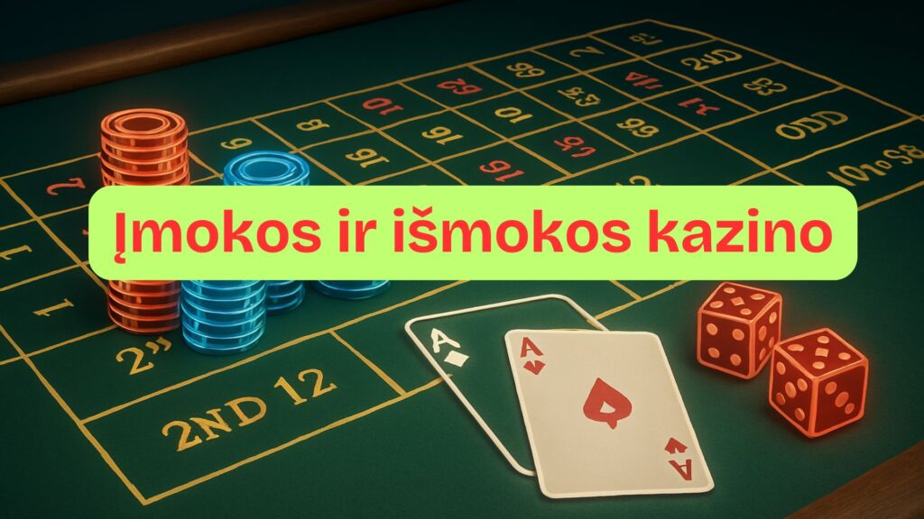 Kazino internetu įmokos ir išmokos saugus kazino