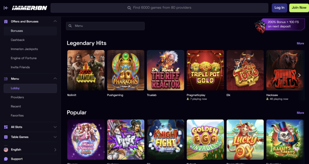 immerion kazino